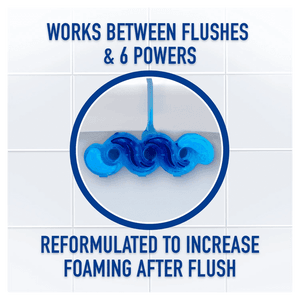 Atlantic Burst Blue Water Duo Works Between Flushes & 6 Powers, Reformulated To Increase Foaming After Flush